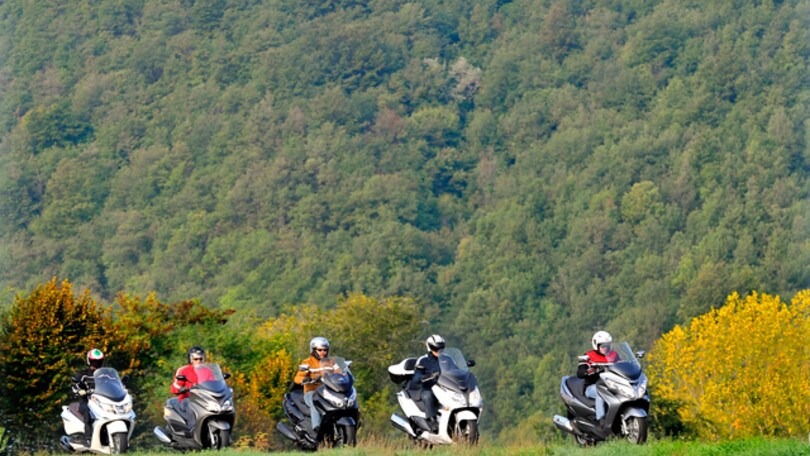 Honda SW-T 400 ABS GT - Piaggio X10 350 Executive - Suzuki Burgman 400 ABS - Sym Maxsym 400 ABS - Yamaha Majesty 400 ABS