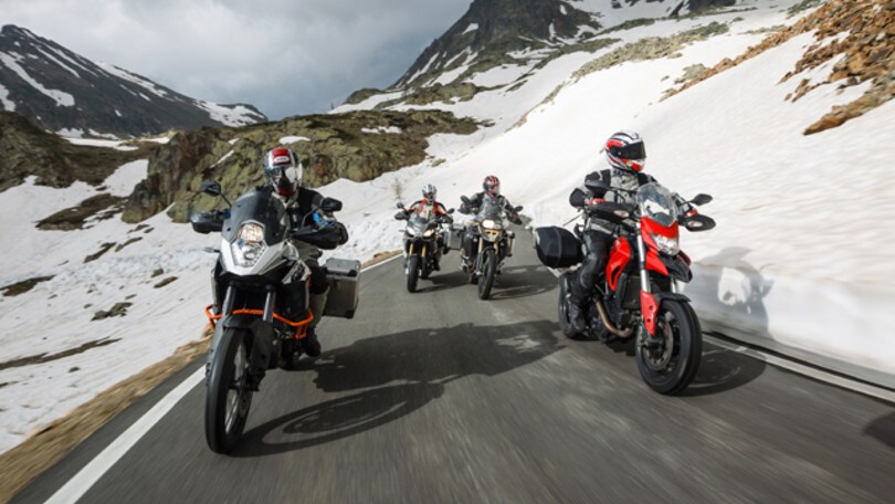 Alpen Master 2013: enduro stradali - Aprilia Caponord 1200 - BMW F 800 GS Adventure - Ducati Hyperstrada - KTM Adventure R