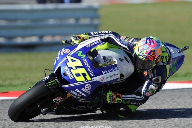 Valentino e il suo casco dedicato a Misano 2014