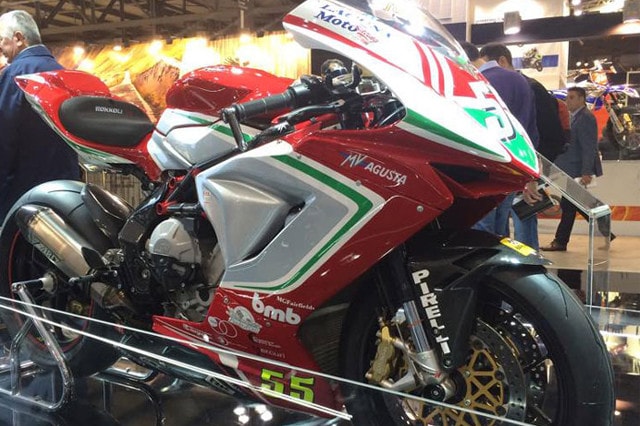 Roccoli con MV Agusta ad EICMA