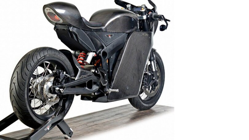 Special Zero SR, la café racer green