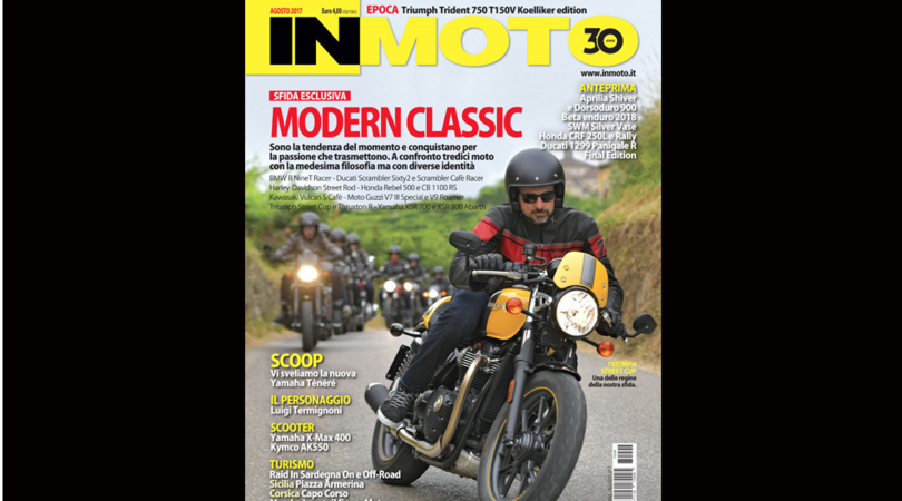 InMoto di agosto è in edicola con la sfida Modern Classic