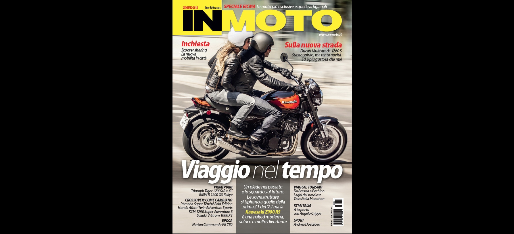 InMoto di gennaio è in edicola con il test della Kawasaki Z900RS