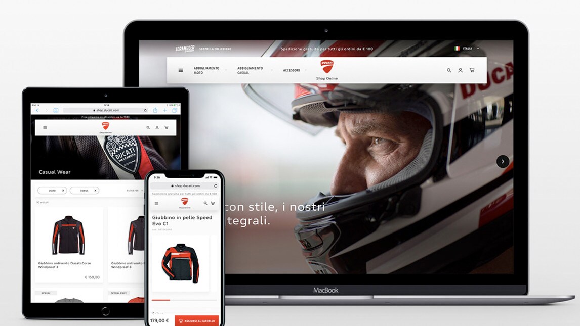 Tutto nuovo il negozio virtuale di Ducati