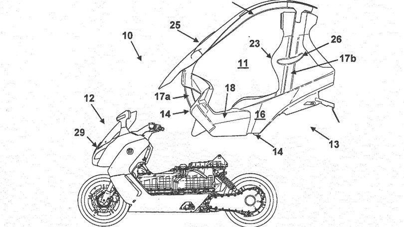 BMW e il brevetto "modulare": torna il C1?