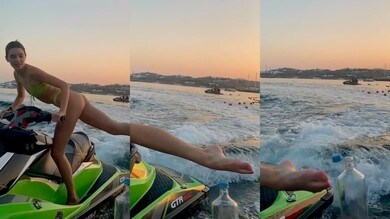 Kendall Jenner, Bottle Cap Challenger sulla moto d'acqua