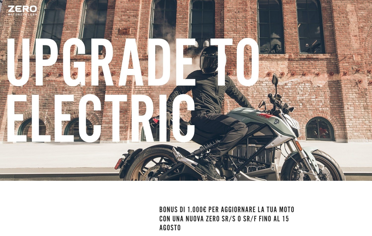 Zero Motorcycles, gli incentivi Cash for Carbon sui nuovi modelli