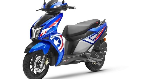 TVS, gli scooter con la livrea degli Avengers: FOTO