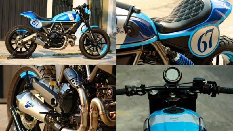 Ducati Scrambler “Babe Blue”, restyling by SR Corse | FOTO