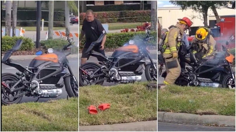 Harley-Davidson LiveWire: prima il fumo poi i pompieri, problemi per l’elettrica di Milwaukee