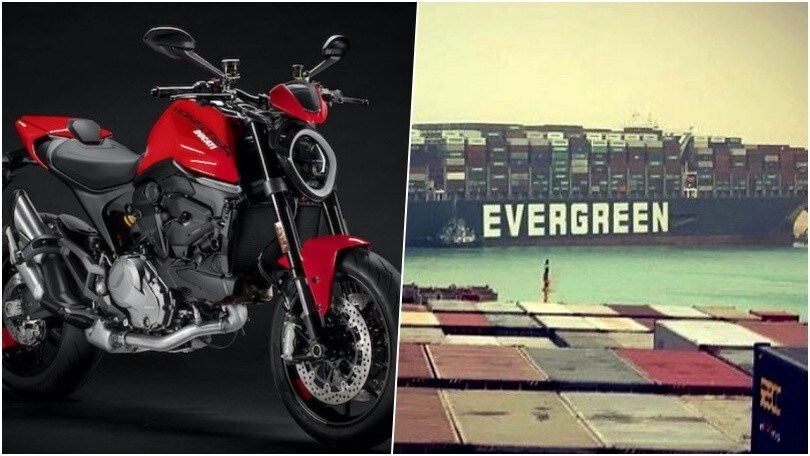 Ducati, sul Canale di Suez in coda anche moto di Borgo Panigale