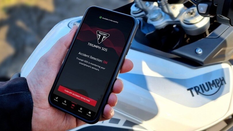 Triumph SOS, in caso d'incidente è l'app che chiama i soccorsi