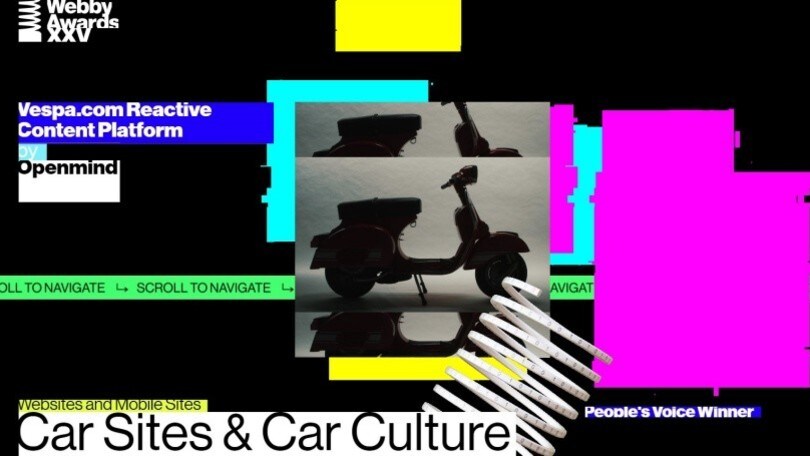 Vespa regina sul web: premiato il sito ai Webby Awards