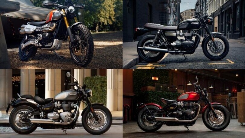 Triumph Bonneville Gold Line Edition 2022: otto versioni speciali