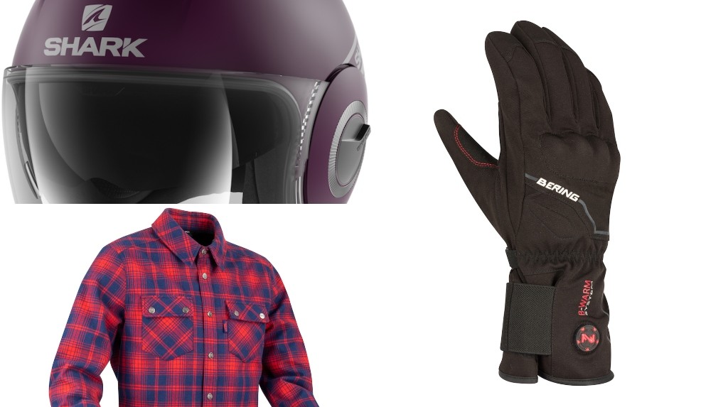 Moto vs freddo: casco, guanti e giacca di Shark, Segura e Bering