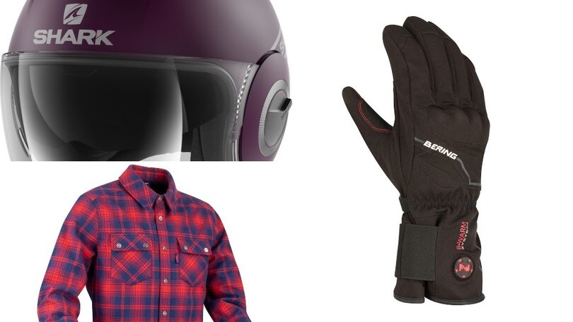 Moto vs freddo: casco, guanti e giacca di Shark, Segura e Bering
