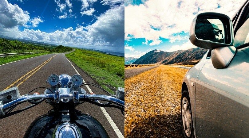 Motociclisti e automobilisti vedono la strada in modo diverso: le differenze