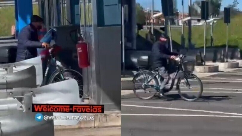 Sbaglia uscita per tornare al paese, anziano si ritrova in bici in autostrada VIDEO