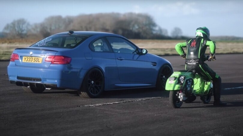 Vespa Vs BMW M3: sfida "impossibile" sui 400 metri