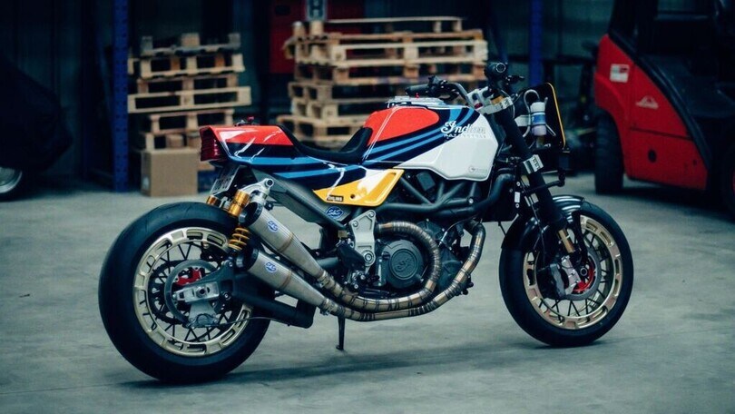 Indian FTR 1200 AMA, la special con livrea Martini omaggia il motorsport