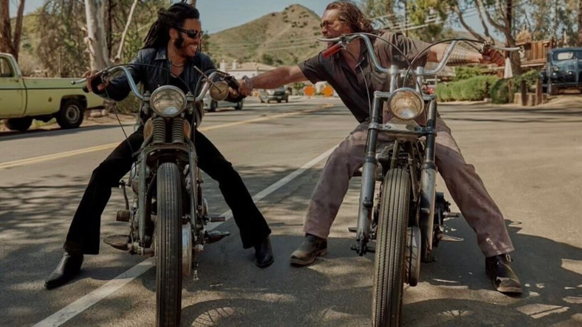 Lenny Kravitz e Jason Momoa, amicizia su due ruote