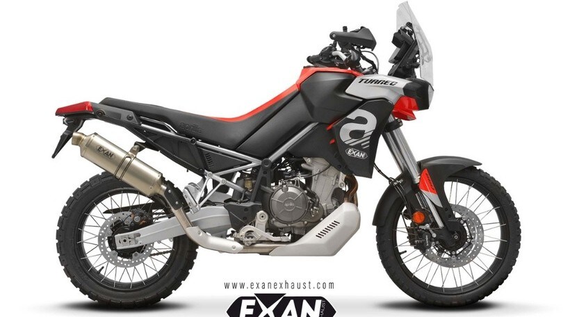 Aprilia Tuareg 660, da Exan nuovi scarichi per l'enduro di Noale