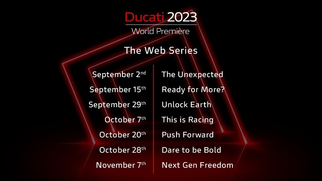 Ducati World Premiere 2023: arrivano 7 novità dal 2 settembre