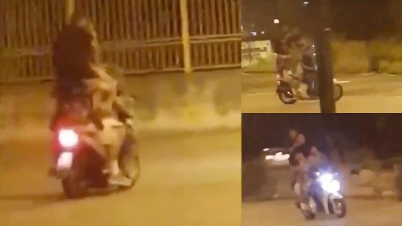 Scampia, in sei sullo stesso scooter (e tutti senza casco) VIDEO