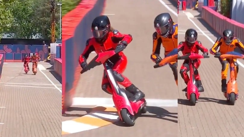 Alta velocità, sorpassi e curve per le gare in monopattino