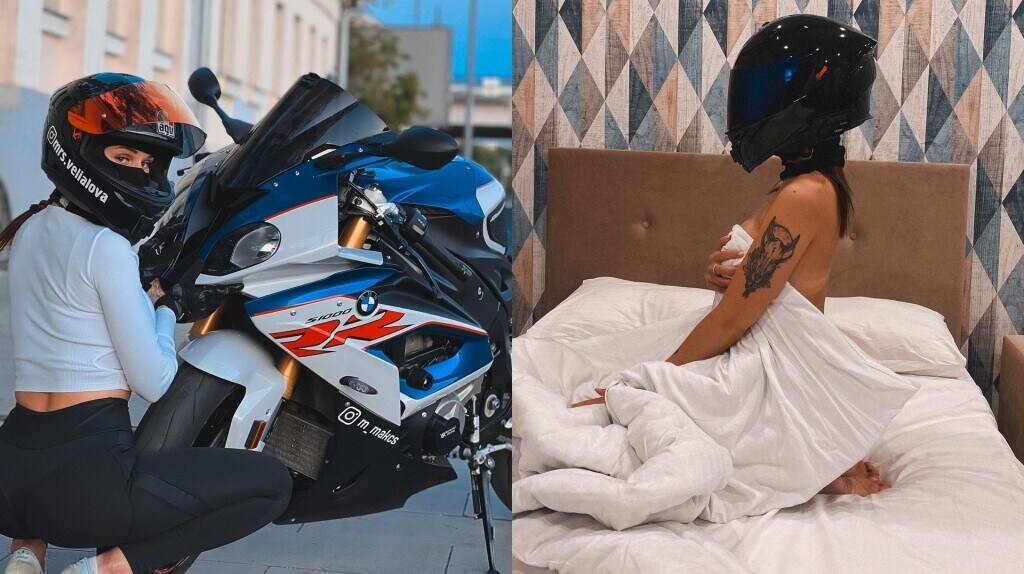 Katrin, la biker influencer tutta curve con la passione delle BMW
