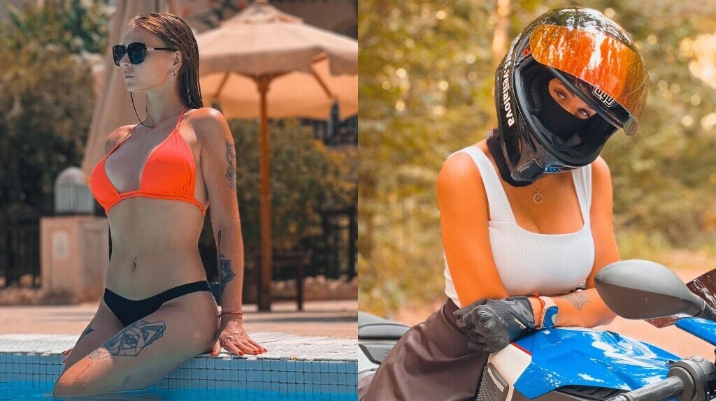 Katrin, la biker influencer tutta curve con la passione delle BMW
