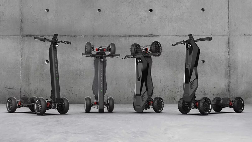 Dragonfly, 4 ruote e potenza: è un monopattino o uno scooter?