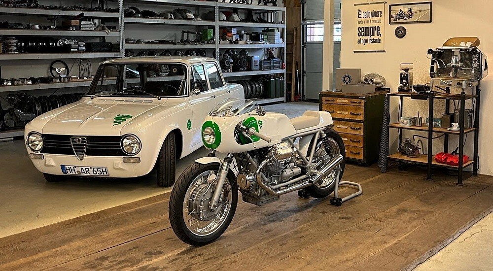 KM37, con Moto Guzzi un omaggio alla Giulia GTA