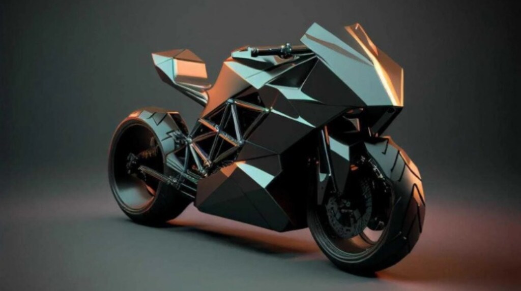Tesla Concept Cyberbike, la prima moto nata dall'intelligenza artificiale