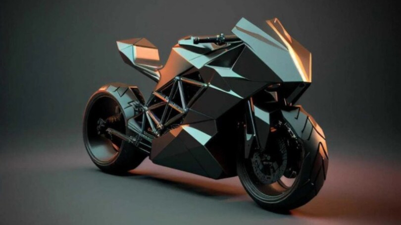 Tesla Concept Cyberbike, la prima moto nata dall'intelligenza artificiale