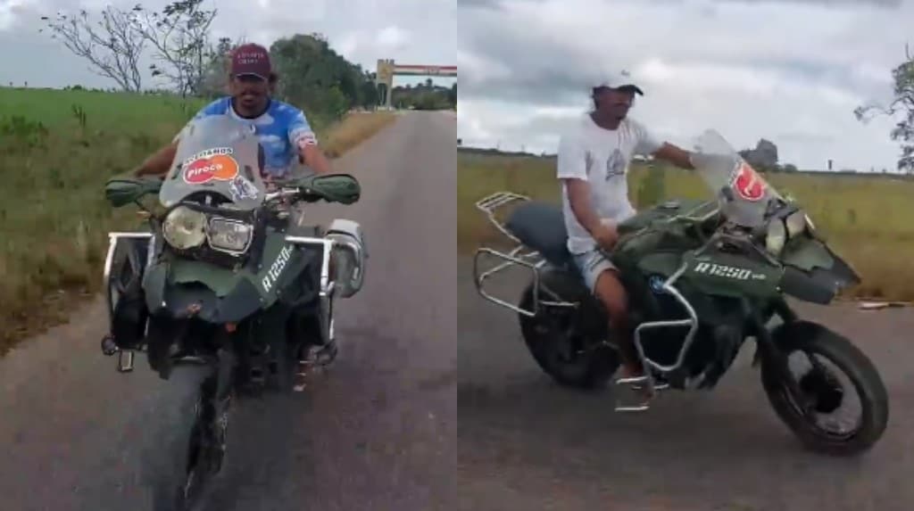 Pina Grau, l'influencer brasiliano e il suo finto BMW GS