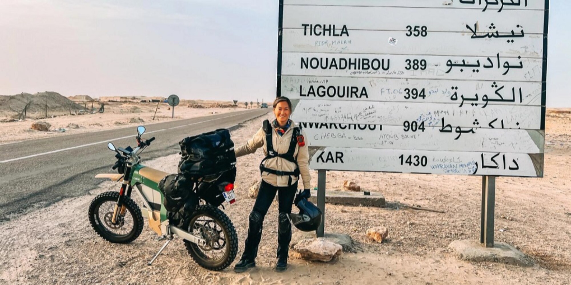 L'impresa: 13.000 Km attraversando l'Africa su una moto elettrica