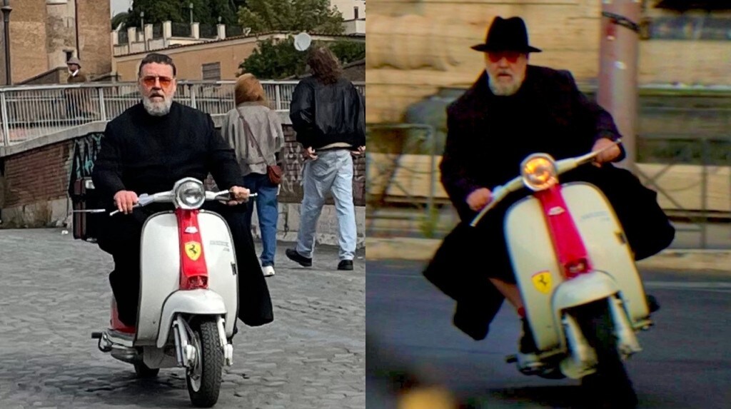 Russel Crowe, "L'esorcista del Papa" per Roma sulla Lambretta