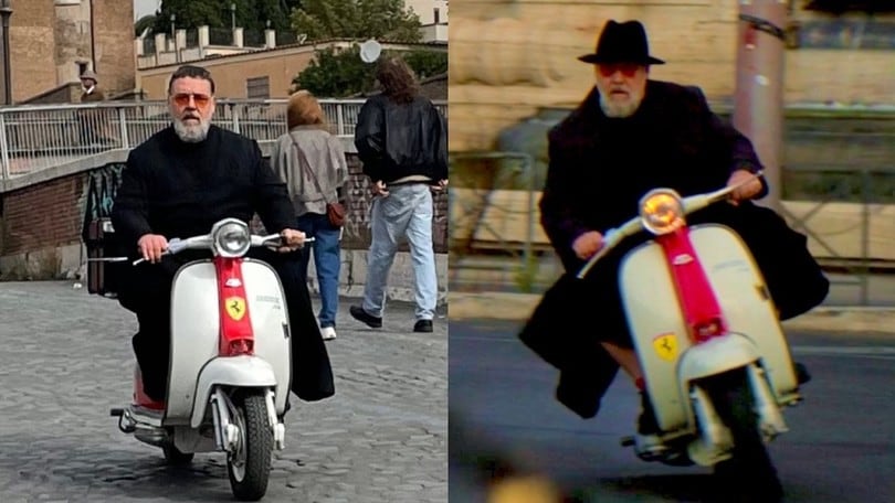 Russel Crowe, "L'esorcista del Papa" per Roma sulla Lambretta