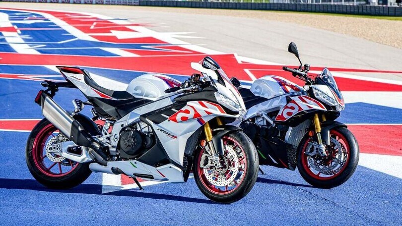 Aprilia RSV4 e Tuono V4 nella nuova livrea Speed White