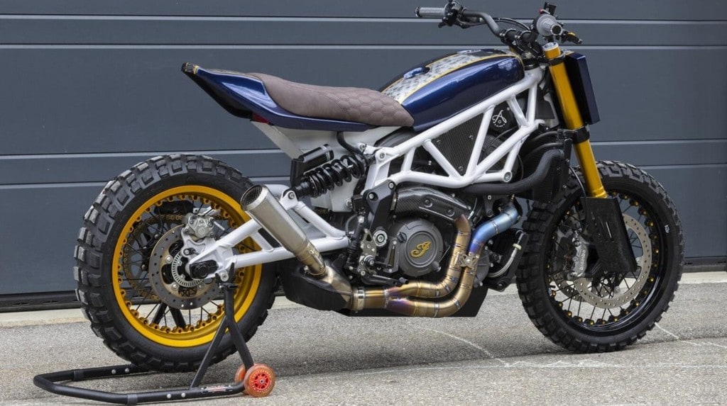 Indian FTR 1200 S, la special "blu profondo" di ARCTOS e Fuhrer Moto