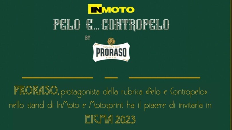EICMA 2023: con Proraso torna il format "Pelo e Contropelo"