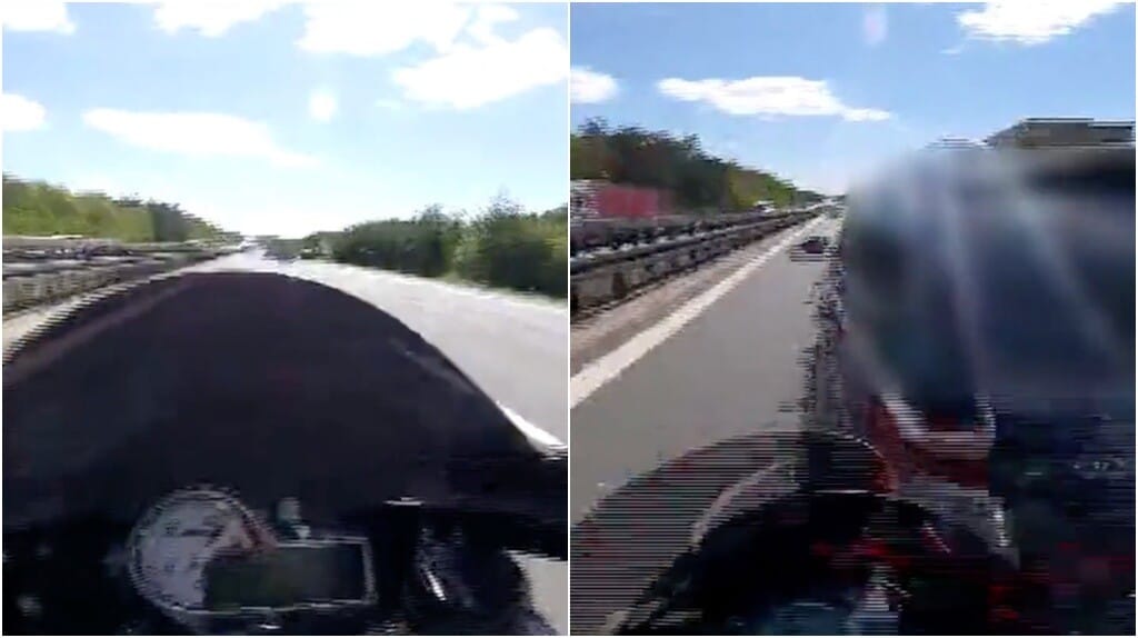 Moto a 300 km/h contro un’auto: il video shock per la sicurezza stradale