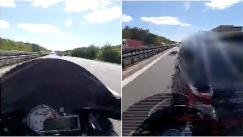 Moto a 300 km/h contro un’auto: il video shock per la sicurezza stradale
