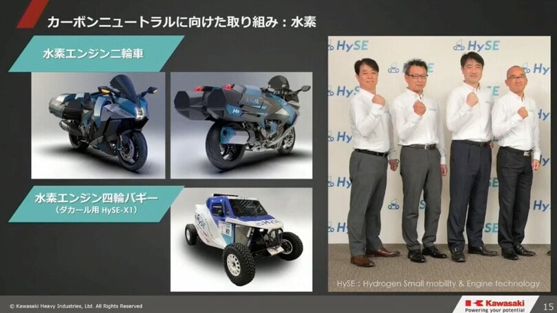 Kawasaki, prime immagini della Ninja H2 HySE a idrogeno