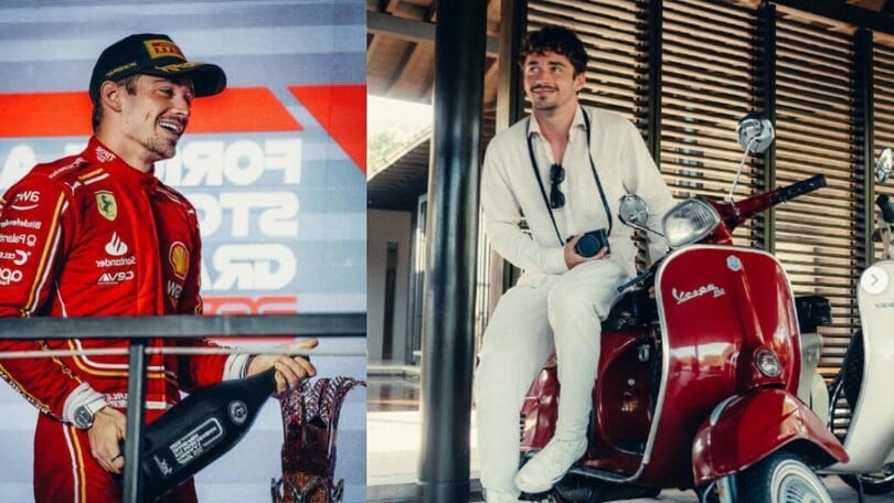 Leclerc, non solo Ferrari. Al monegasco piacciono anche le due ruote