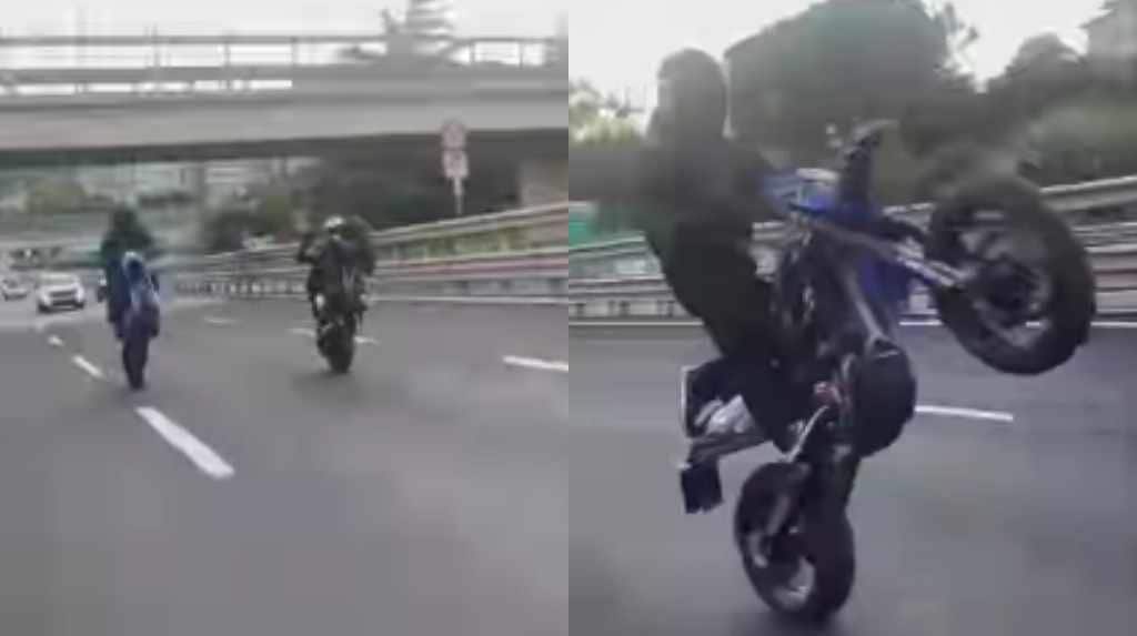 In tangenziale su una ruota sola: la follia a Napoli fa il giro dei social