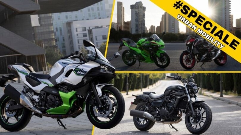 Kawasaki gamma 500 e Ninja 7 Hybrid: commuting con grinta
