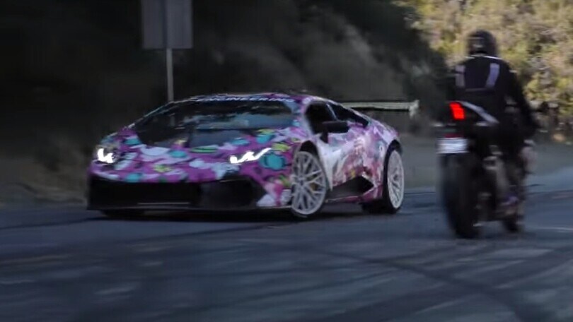 Youtuber in Lamborghini rischia di uccidere un motociclista: la reazione