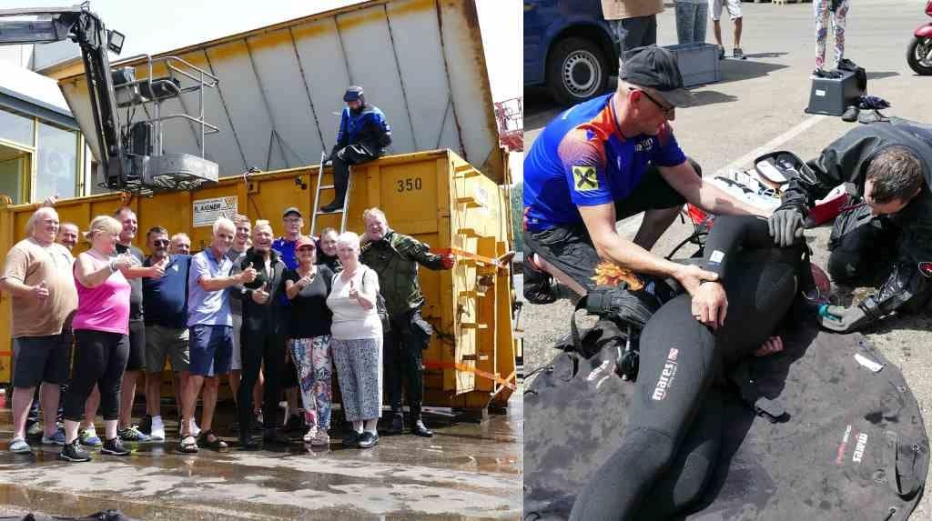 Günter Schachermayr il malore e il record con la Vespa sott'acqua
